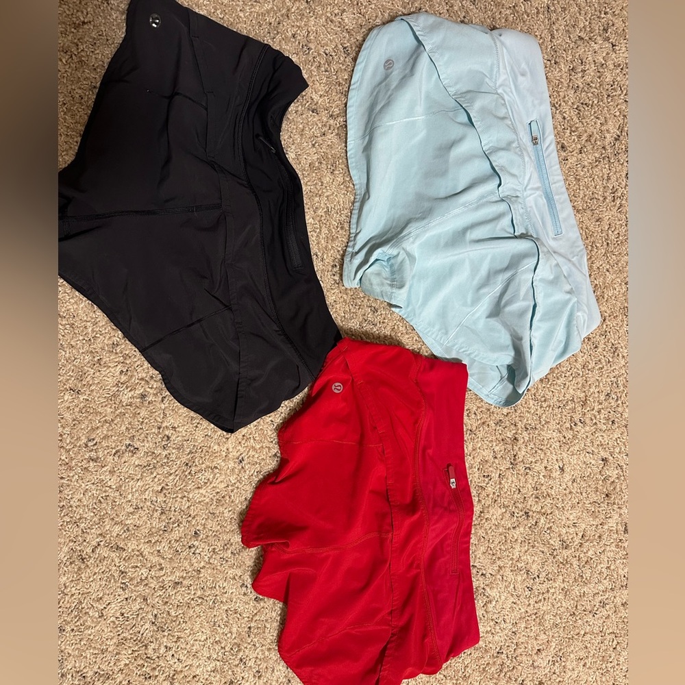 3 lululemon shorts
